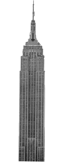 Edificio Empire State en escala de grises, simbolizando la fuerza y estabilidad de la Cuenta Global Business.